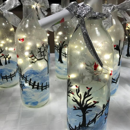 Holiday Wine Bottle Painting at Charlie’s