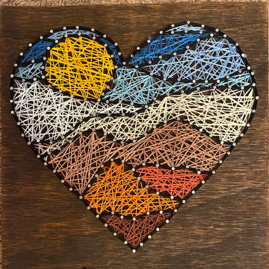 Mountain Landscape String Art