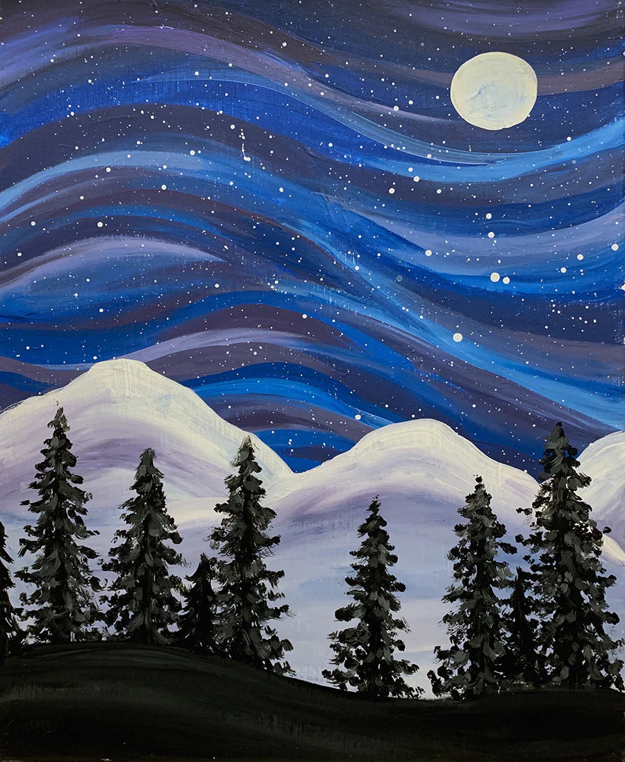 Snowy Skies Paint Night